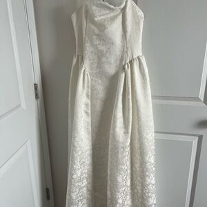 Lulu's Ivory Women’s Jacquard Formal Dress